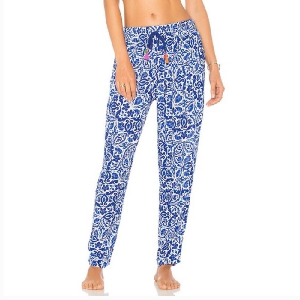 NWT NANETTE LEPORE Women's
Talavera Harem Pants, Azure, Blue and White